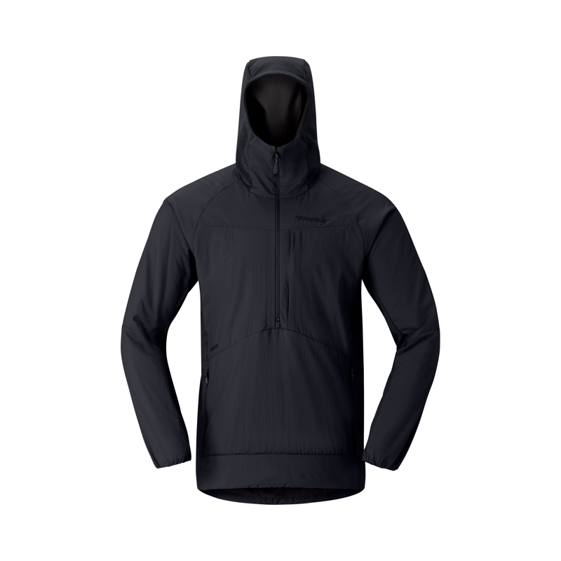 Norrona Men's More Octa Zip Hooded Midlayer Caviar