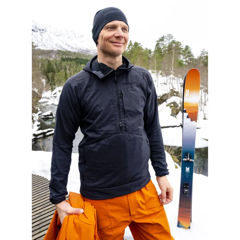 Norrona Men's More Octa Zip Hooded Midlayer Flame-6