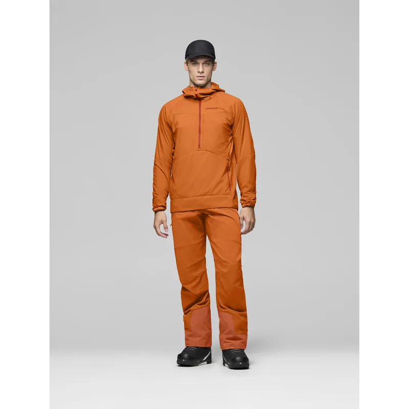 Norrona Men's More Octa Zip Hooded Midlayer Flame-2