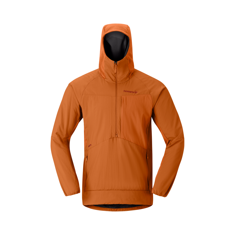 Norrona Men's More Octa Zip Hooded Midlayer Flame