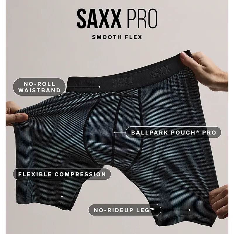 SAXX Men's Smooth Flex Light Compression Shorts Fleur-3