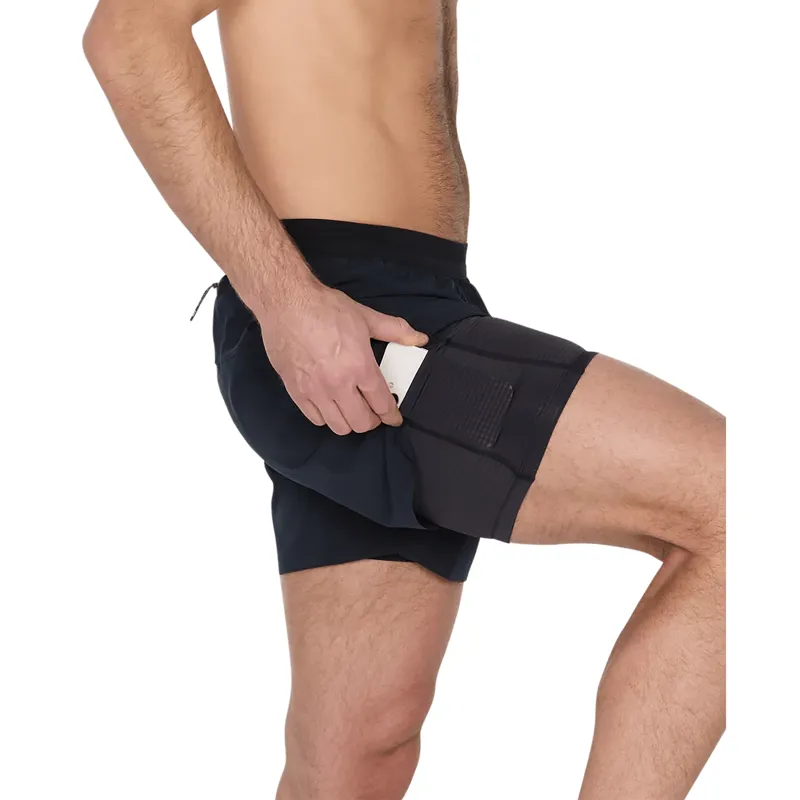 Saxx Race Pace 2N1 Run Shorts 5 Inch Black-3