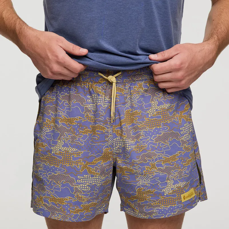 Cotopaxi Men's Brinco Five Inch Shorts Print Scenic Route Blue Smoke-5
