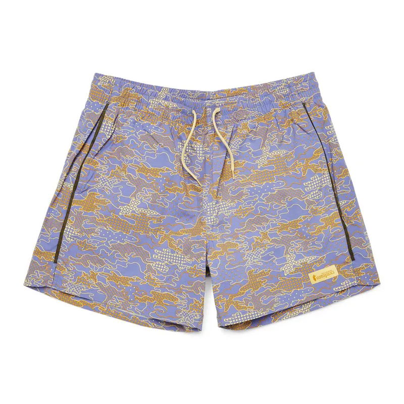 Cotopaxi Men's Brinco Five Inch Shorts Print Scenic Route Blue Smoke