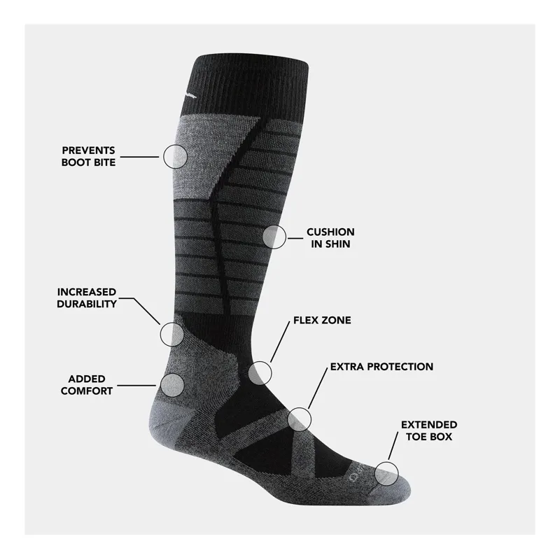 Darn Tough Men's Function X Midweight Ski Socks Black-3