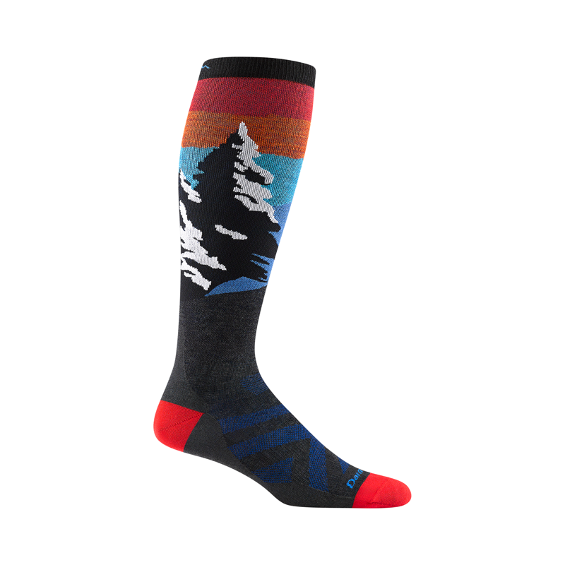 Darn Tough Men's Solstice Over-the-Calf Lightweight Ski Socks Charcoal