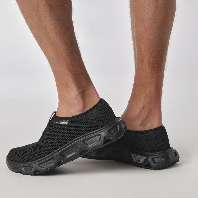 Salomon Men's Reelax Moc 6.0 Recovery Footwear Black / Black-7