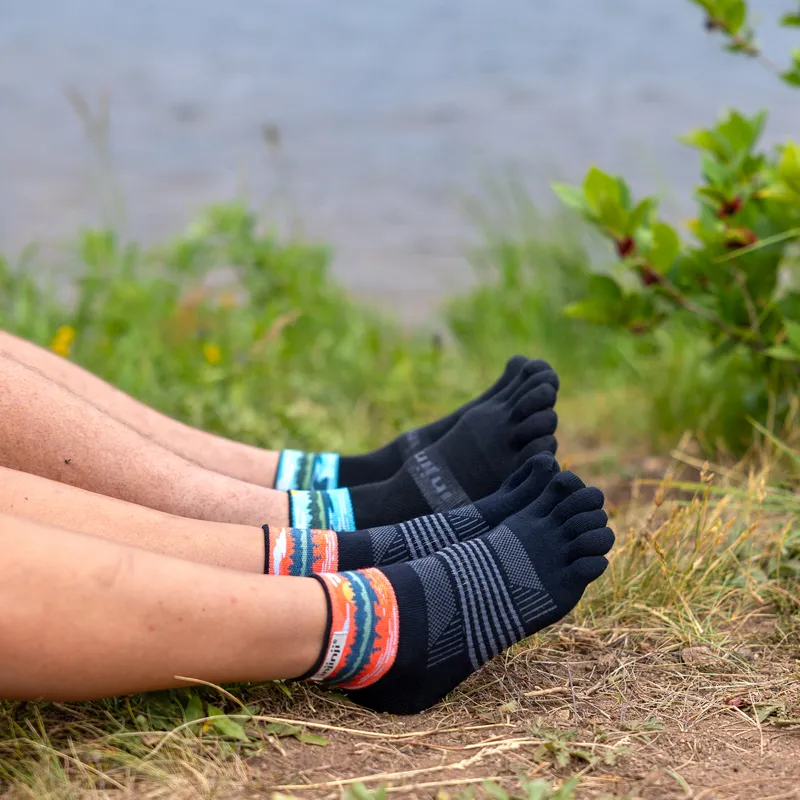 Injinji Men's Artist Designed Mini-Crew Toe Socks Loon-2