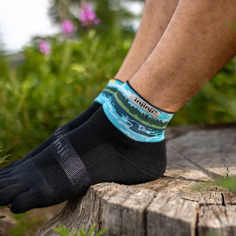 Injinji Men's Artist Designed Mini-Crew Toe Socks Loon-4