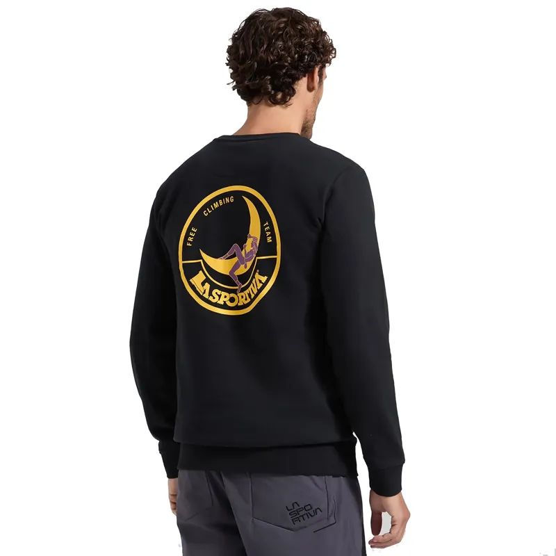 La Sportiva Men's Climbing On The Moon Sweatshirt Nero / Giallo-2