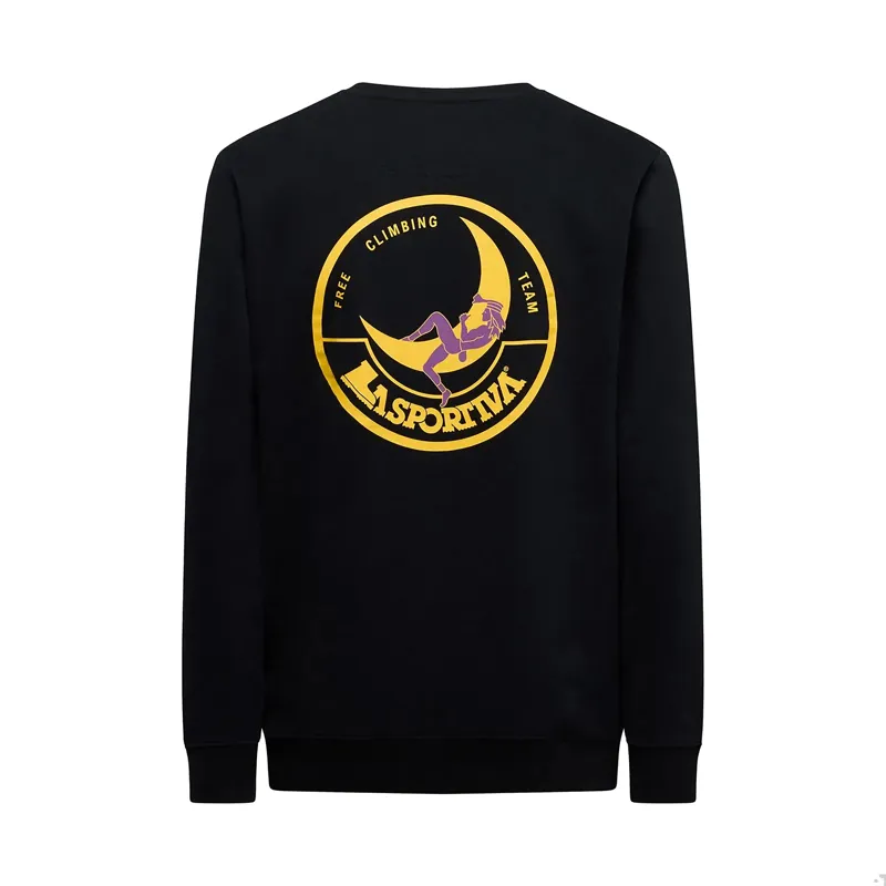 La Sportiva Men's Climbing On The Moon Sweatshirt Nero / Giallo-1