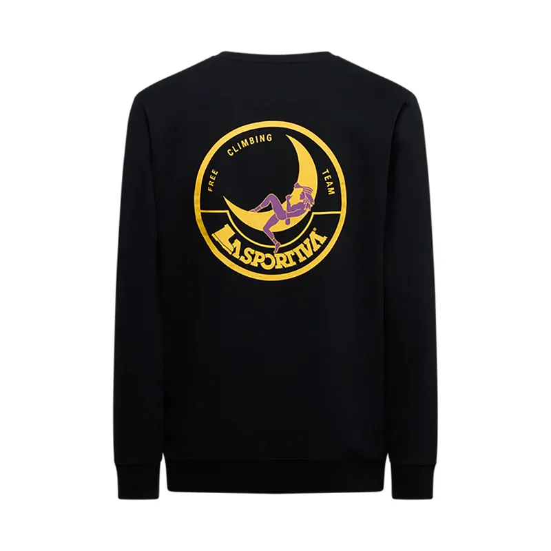 La Sportiva Men's Climbing On The Moon Sweatshirt Nero / Giallo-1