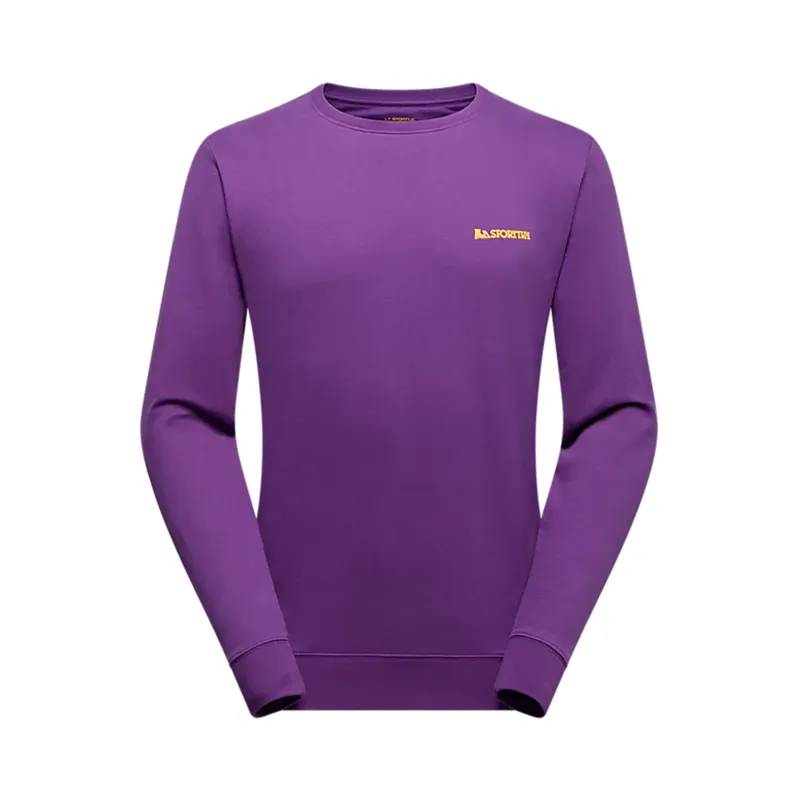 La Sportiva Men's Climbing On The Moon Sweatshirt Viola / Giallo