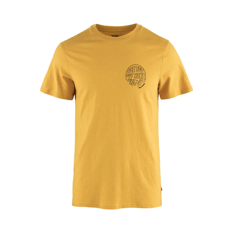 Fjallraven Men's Hemp Blend Out Here T-Shirt Ochre