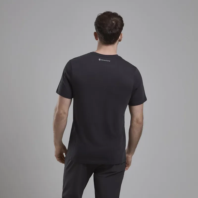 Montane Men's Abstract Mountain T-Shirt Midnight Grey-4