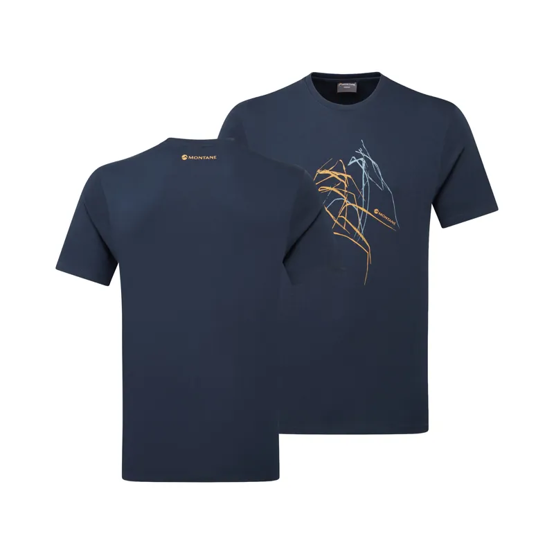 Montane Men's Abstract Mountain T-Shirt Eclipse Blue-1