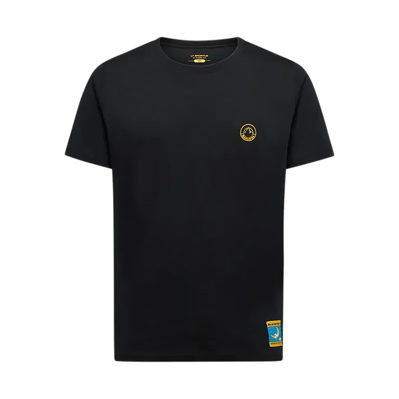 La Sportiva Men's Climbing On The Moon T-Shirt Nero / Giallo