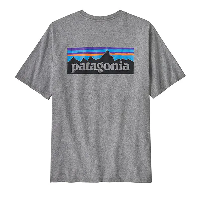 Patagonia Mens P-6 Logo Responsibili-Tee Gravel Heather-1
