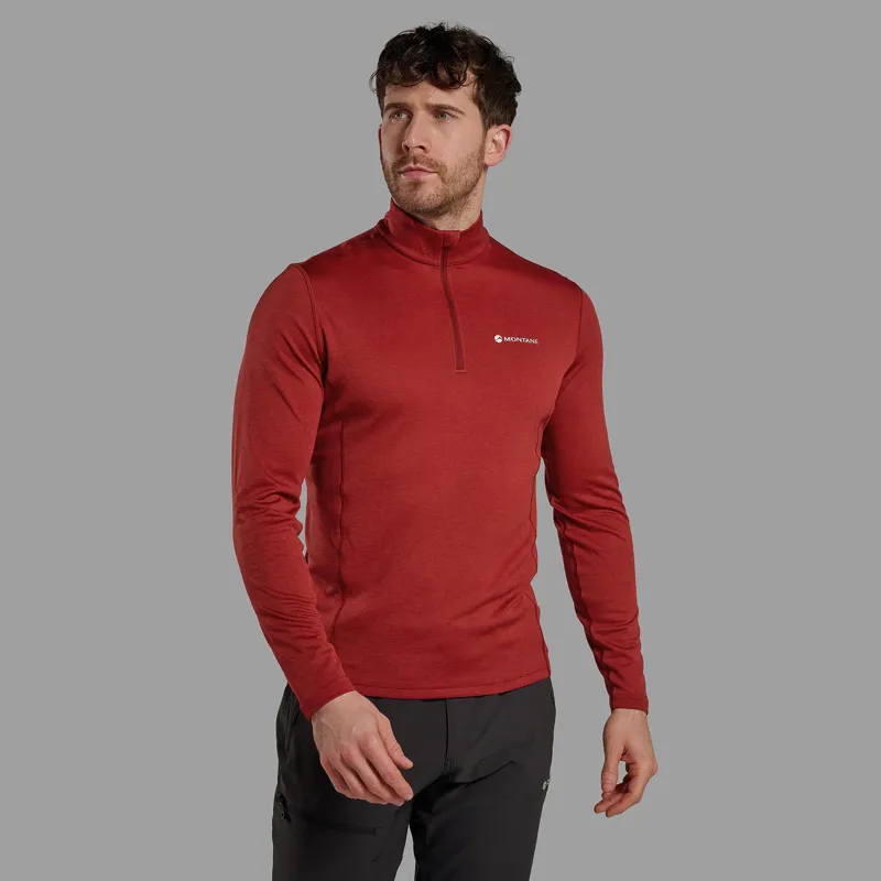 Montane Men's Dart Zip Neck Dark Maple-1