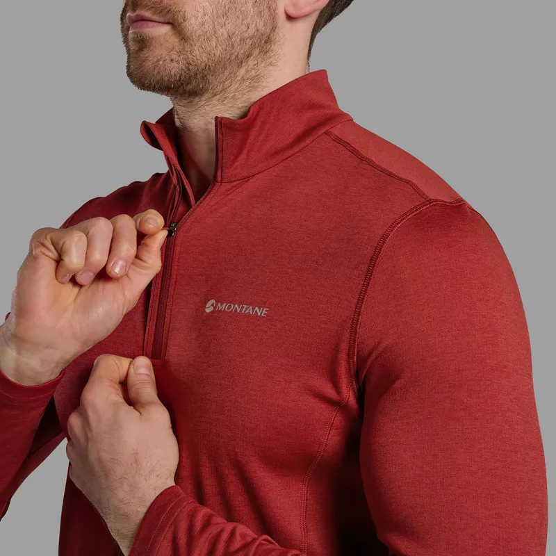 Montane Men's Dart Zip Neck Dark Maple-3