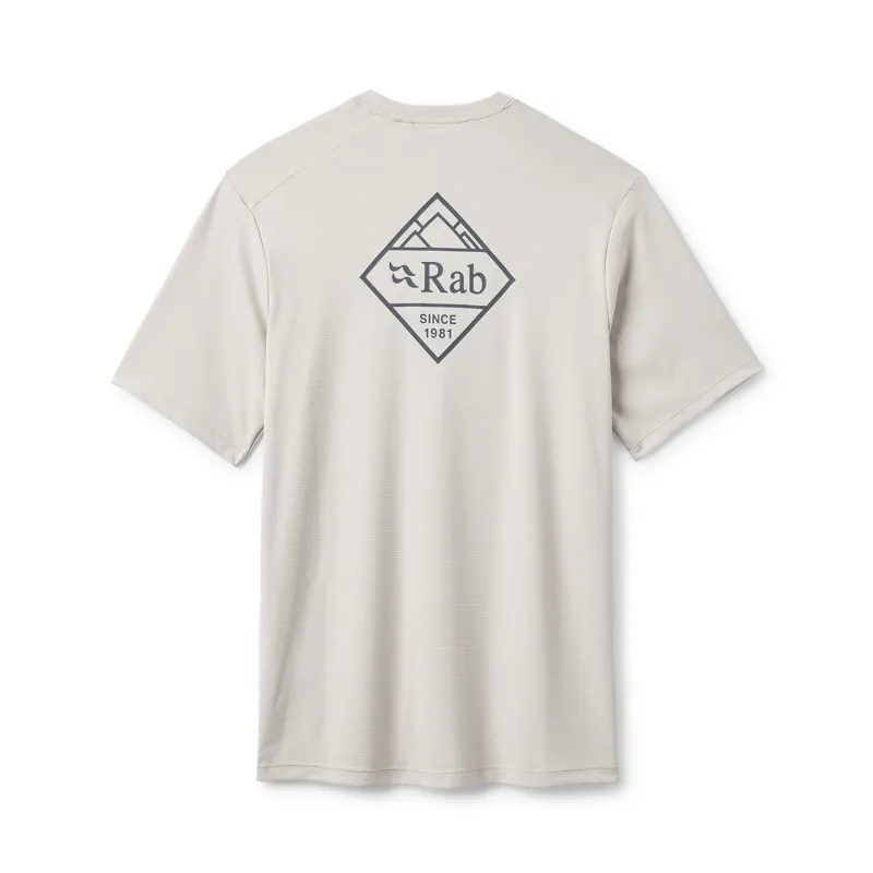 Rab Men's Force Stamp Tee Pebble-1