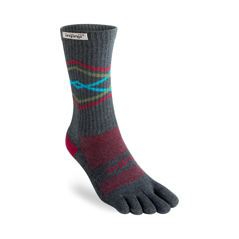 Injinji Men's Trail Midweight Crew Toe Socks Peak-1