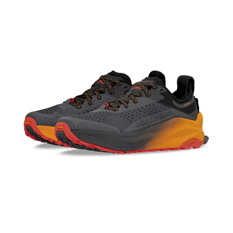 Altra Men's Olympus 6 Trail Running Shoes Black Orange-8