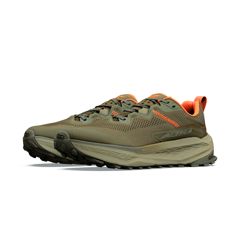 Altra Men's Olympus 7 Trail Running Shoes Dark Olive Black Aloe-2