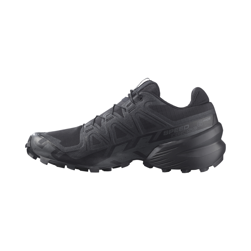 Salomon Men's Speedcross 6 Wide Running Shoes Black / Black-1