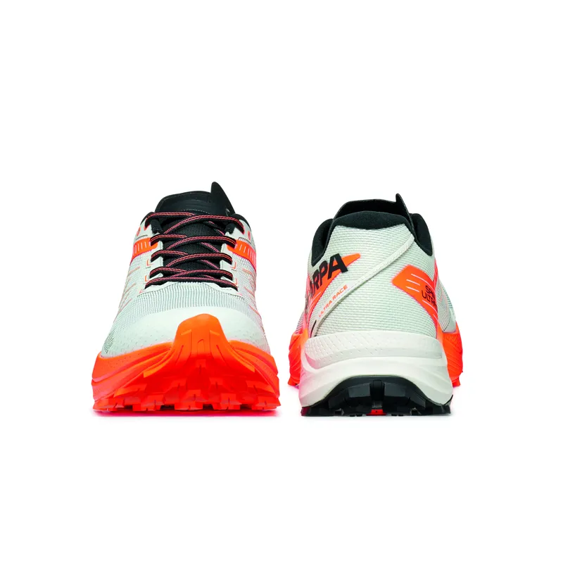 Scarpa Men's Spin Ultra 2 Trail Running Shoes Ice / Orange Fluo-6