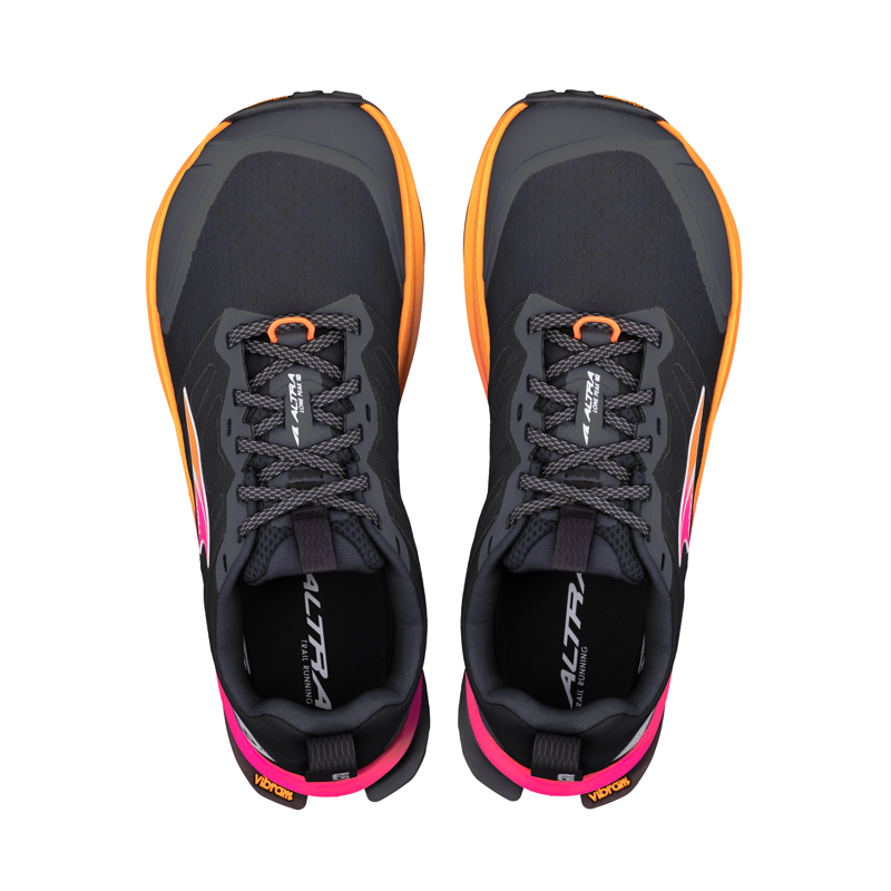Altra Women's Lone Peak 9 Plus Trail Shoes Black Knockout Pink White-5