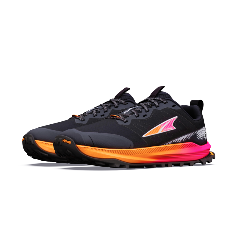 Altra Women's Lone Peak 9 Plus Trail Shoes Black Knockout Pink White-2