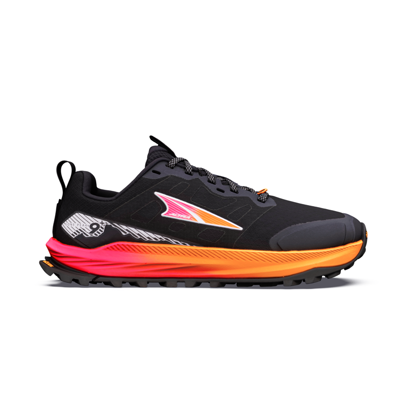 Altra Women's Lone Peak 9 Plus Trail Shoes Black Knockout Pink White