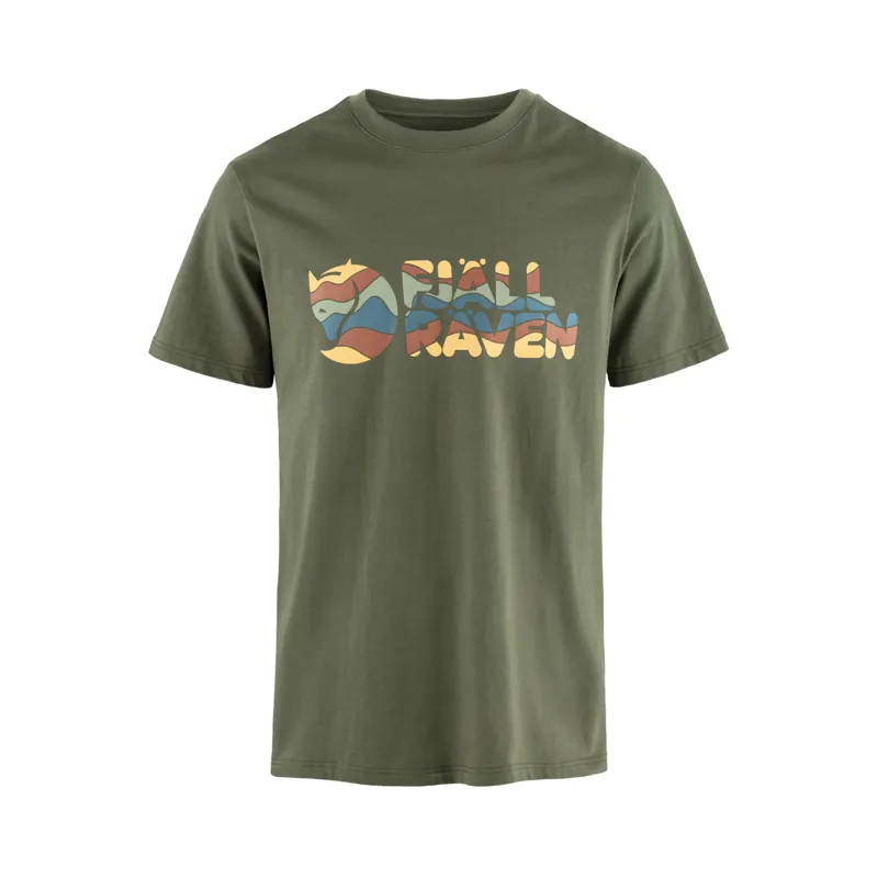 Fjallraven Men's Multicolor Logo T-Shirt Laurel Green