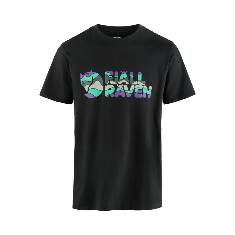 Fjallraven Men's Multicolor Logo T-Shirt Black