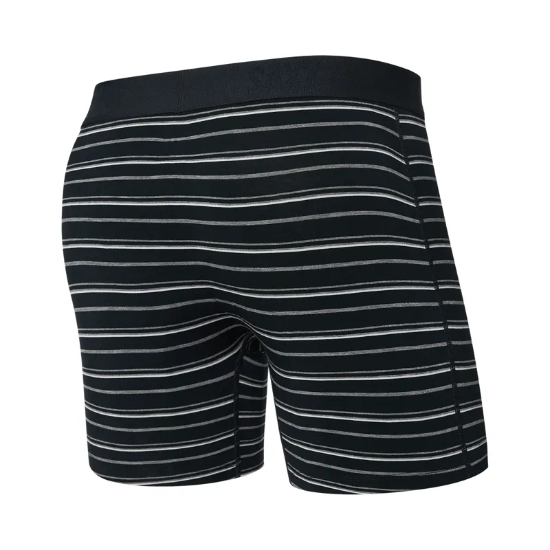 SAXX Men's Vibe Xtra Boxer Briefs Black Coast Stripe-1