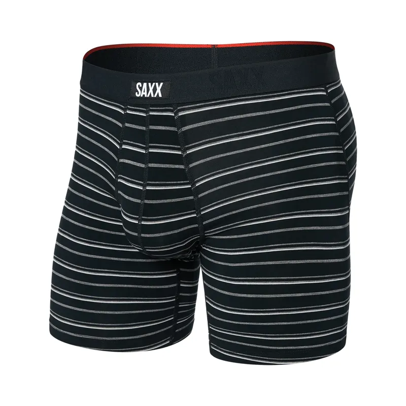 SAXX Men's Vibe Xtra Boxer Briefs Black Coast Stripe