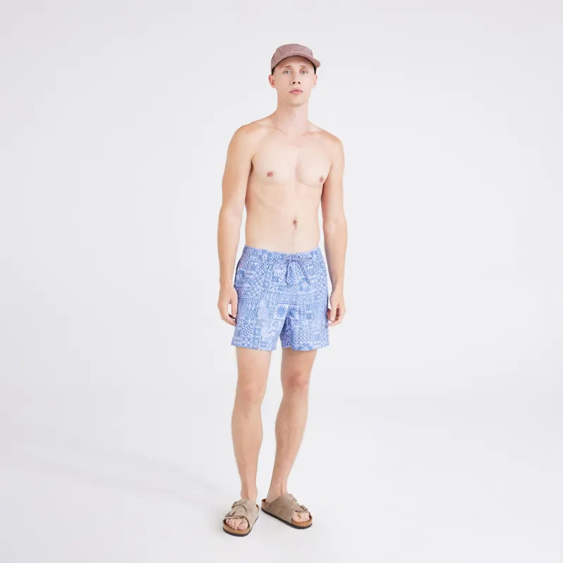 SAXX Oh Buoy 2in1 5inch Volley Shorts Tropical Tapa Lavender-3