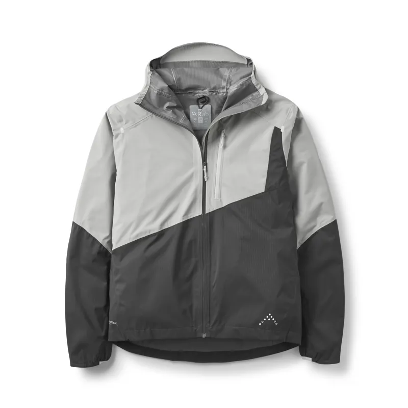 Rab Men's Downpour Trail Light Jacket Light Zinc/ Anthracite-2