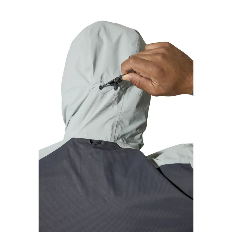 Rab Men's Downpour Trail Light Jacket Light Zinc/ Anthracite-6