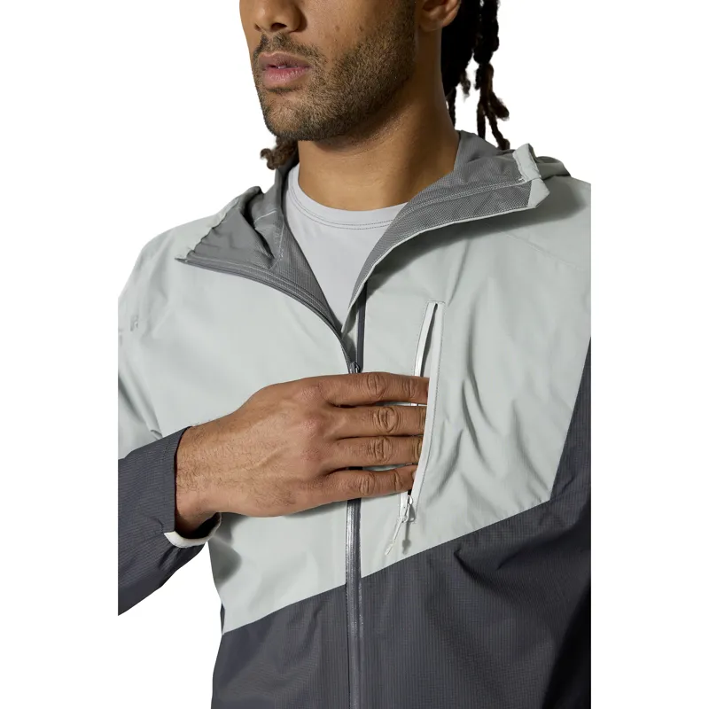 Rab Men's Downpour Trail Light Jacket Light Zinc/ Anthracite-7