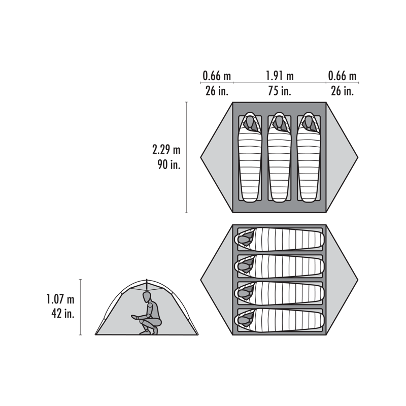 MSR Hubba Hubba LT 3P Tent Green-2
