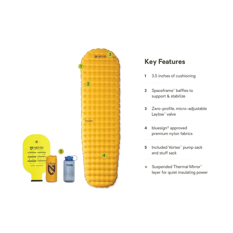 NEMO Tensor Trail Regular Mummy Sleeping Pad Yellow-3
