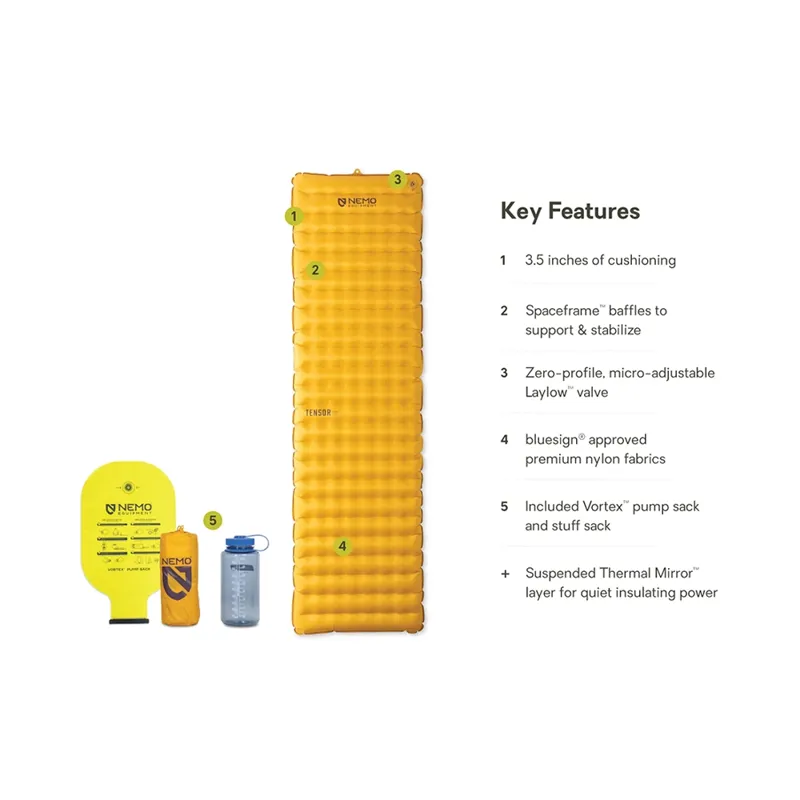 NEMO Tensor Trail Regular Sleeping Pad Yellow-4