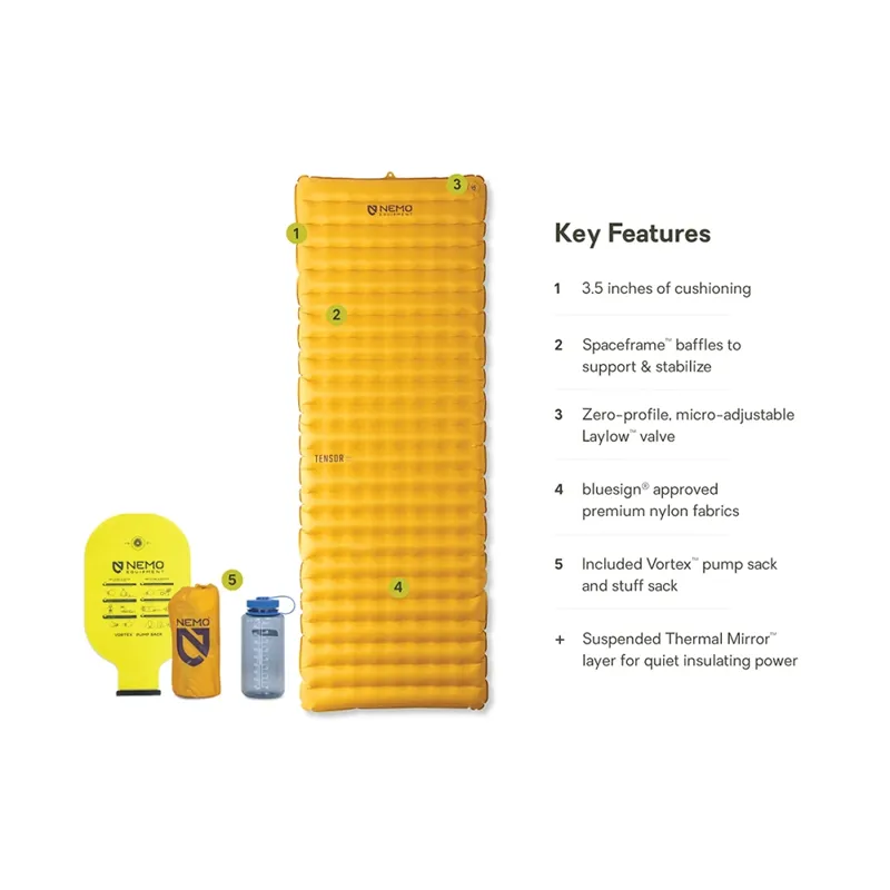 NEMO Tensor Trail Regular Wide Sleeping Pad Yellow-4