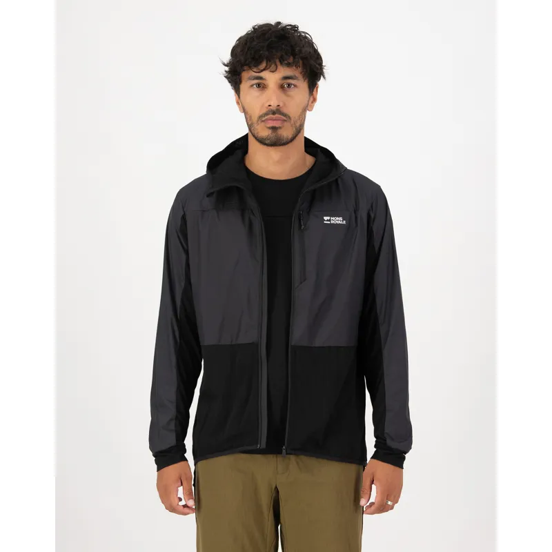 Mons Royale Men's Diversion Merino Wind Jacket Black-2