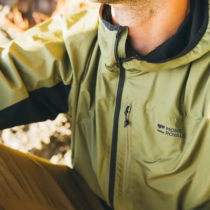 Mons Royale Men's Diversion Merino Wind Jacket Fern Black-7