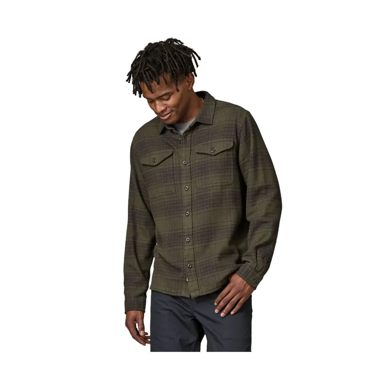 Patagonia Men's Fjord Flannel Shirt Cascade Basin Green-3