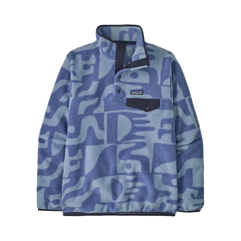 Patagonia Women's Lightweight Synchilla Snap-T Pullover Mother Tree Barnacle Blue