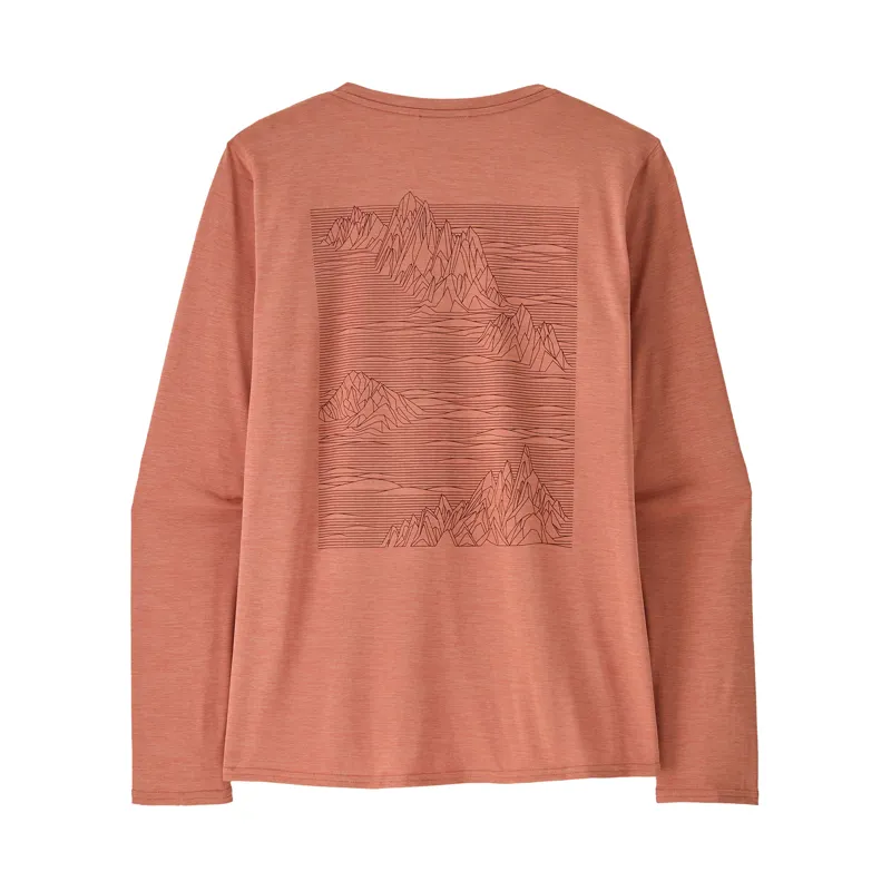 Patagonia Women's L/S Capilene Cool Daily Graphic Shirt S M Pink X-Dye-1